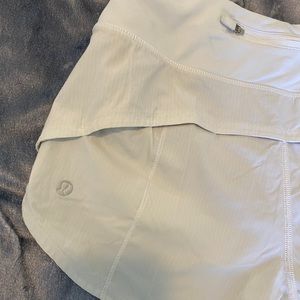 White Lululemon shorts